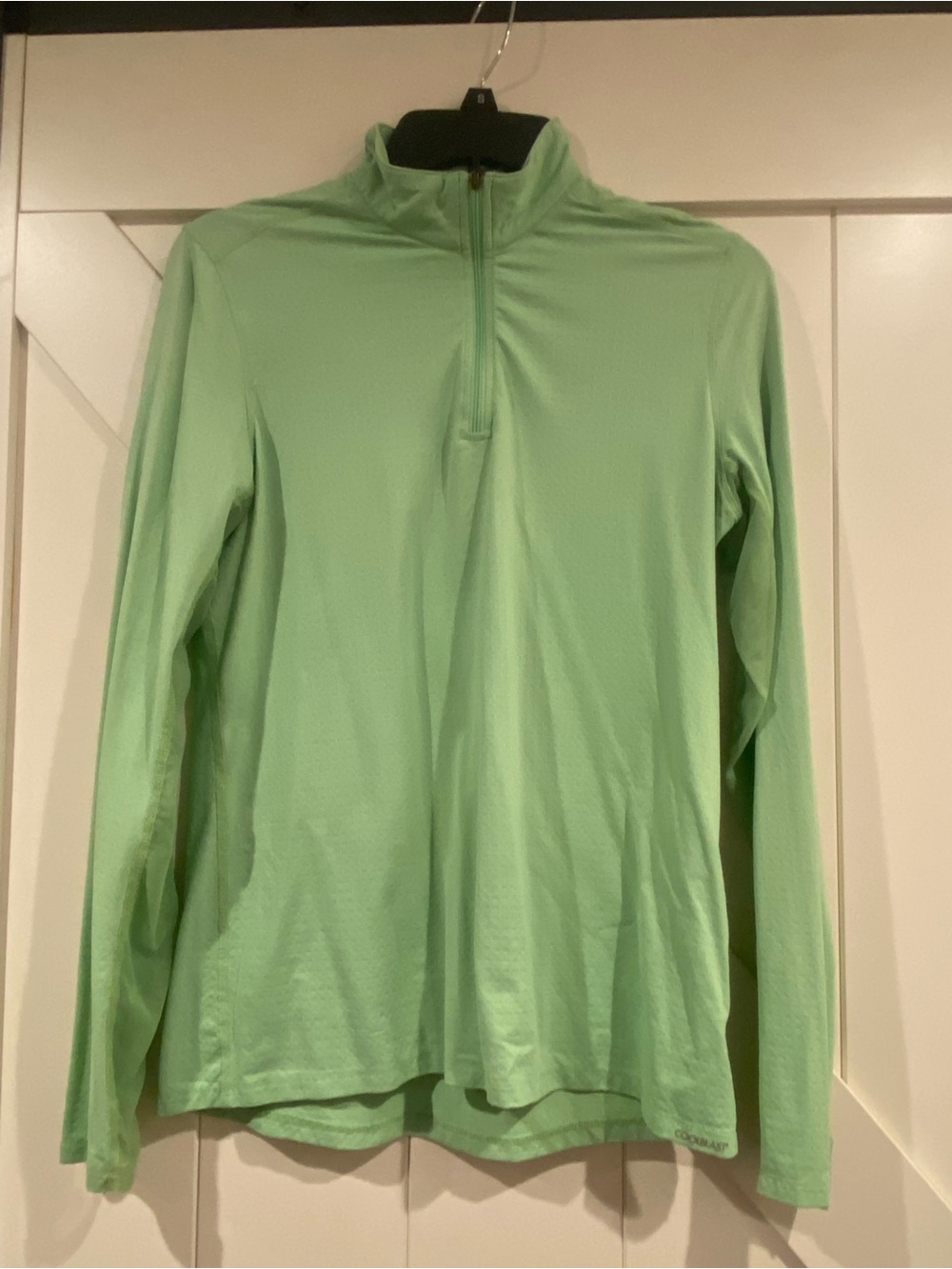 Dover Saddlery 1/4 Quarter-Zip Long-Sleeve Top- Green